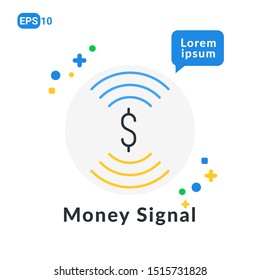 Business Signal Flat icon. Used For web, logo, mobile app, User Interface and Infographic
