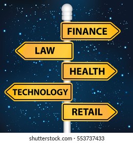 Business signpost design,clean vector