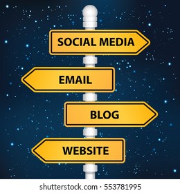 Business signpost design,clean vector