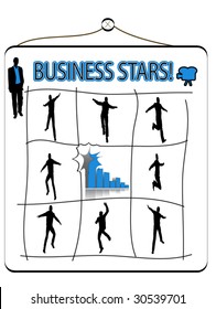 business silhouettes with graphic