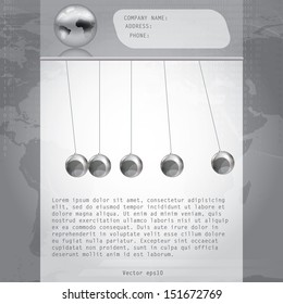 Business silver Design Template pendulum illustration