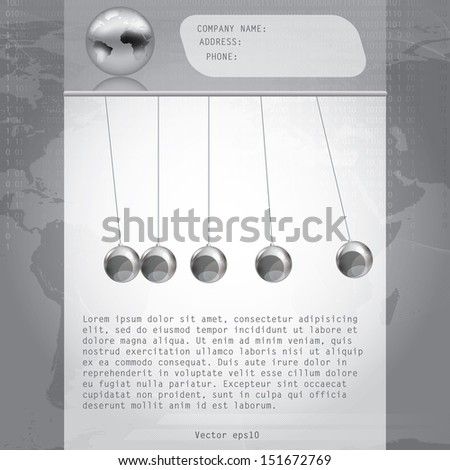 Business silver Design Template pendulum illustration
