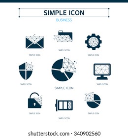 business simple icon set