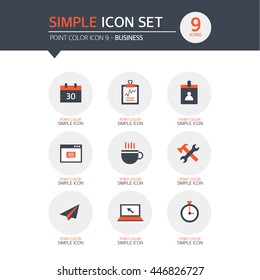 business simple icon set