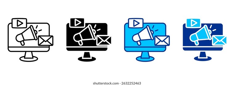 Geschäftliches einfaches Symbol Set mehrere Stil Vektor Illustration