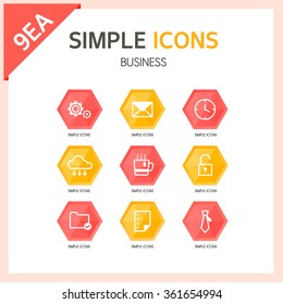 Business Simple icons set