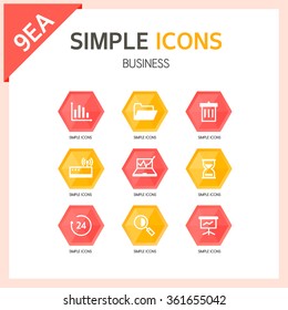 Business Simple icons set