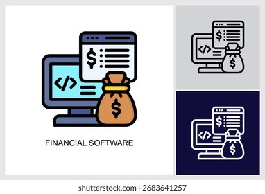 Business Simulation Symbol Multi Style Vektorgrafik