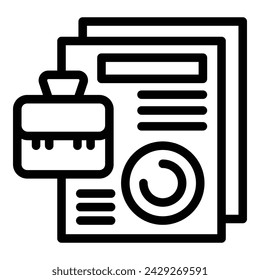 Business skill development icon outline vector. Career improvement. Effective talent acquisition