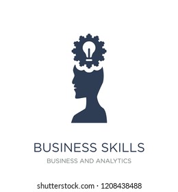 Business skills icon. Trendy flat vector Business skills icon on white background from Business and analytics collection, vector illustration can be use for web and mobile, eps10