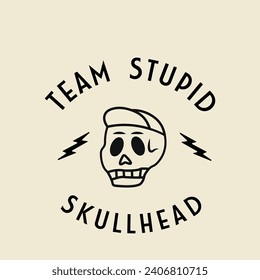 business skull head icon logo concept.simple logo type