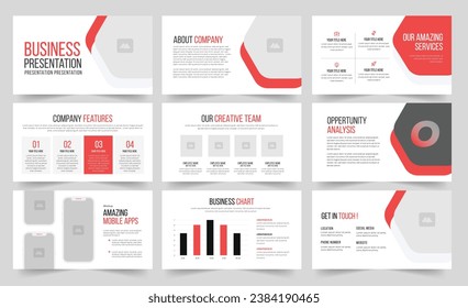 Business Slide Presentation Layout Template Design