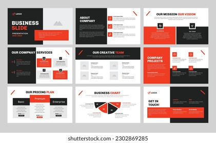 Business slide presentation template design, presentation slide layout.