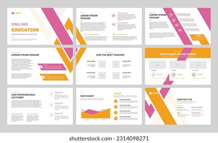  Business slide presentation template design and Presentation slide 