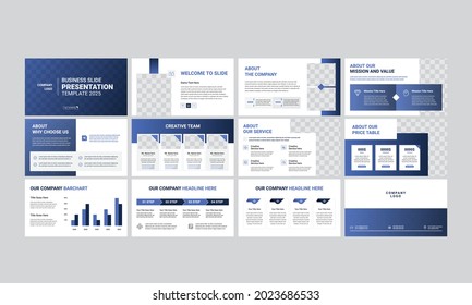 Plantilla de vector de presentación de diapositivas de negocios