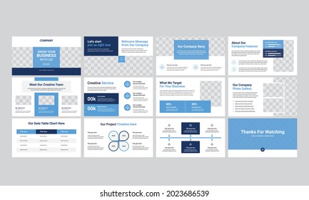 Plantilla de vector de presentación de diapositivas de negocios