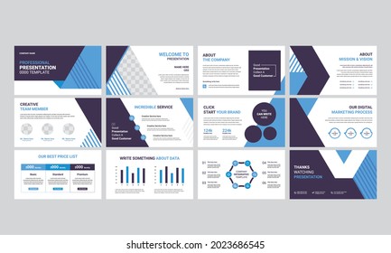 Plantilla de vector de presentación de diapositivas de negocios