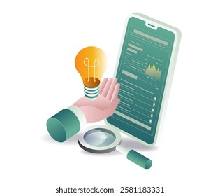 Business smartphone ideas management analyst