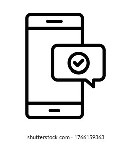 
Business sms Line Style vector icon which can easily modify or edit
