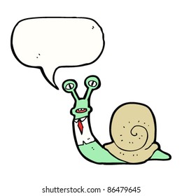 business snail cartoon