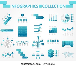 Business and social infographics design elements. Vector illustration.
