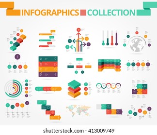 Design-Elemente für geschäftliche und soziale Infografiken.  Vektorgrafik.