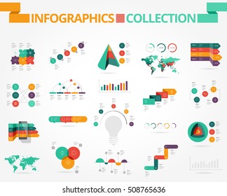 Elementos de diseño de infografías empresariales y sociales. Ilustración vectorial.