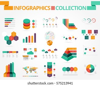 Business and social infographics design elements. Vector illustration.