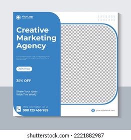 Business Social Media Banner Design, Creative Social Media Post Template, Marketing, Web Banner, Sale, Vector Illustration