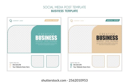 Business Social Media Banner Design, Modern Digital Social Media Post Template, Marketing, Sale etc