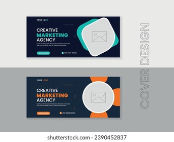 Business social media cover design set, Web banner design set, colorful cover design, creative cover, Professional cover design.