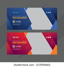 Business social media design cover template. web banner template. vector    abstract banner template, business theme, with space for your picture.