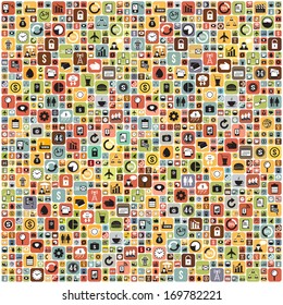 Business and social media icons infographics wallpaper