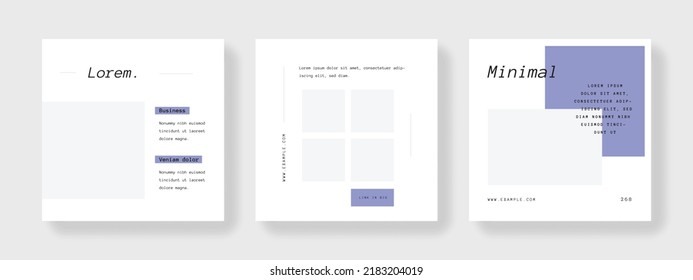 Business social media network layout, minimal and clean templates for company promotion, graphic designs for sellers and influencers, advert for bloggers and coaches, universal square web banners