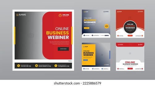 Business social media post banner flyer template