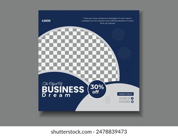 business social media post banner template Vector illustration with Space to add pictures.