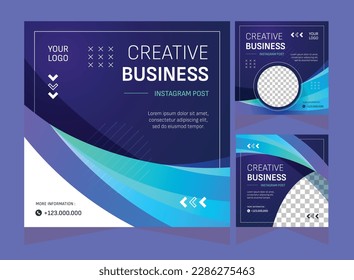 Business social media post collection template design