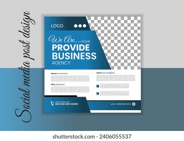 Business social media post Corporate social poster design. Template vector illustration template in  modern Graphic design. Layout with round graphic elements 1000x1000 size. Business corporate design