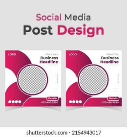 business social media post design template