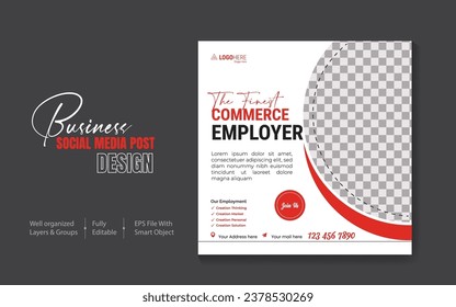 Business social media post design template