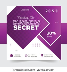 Business Social Media Post Design Template Web Banner.