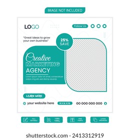 Business social media post design template