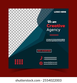 business social media post design banner template