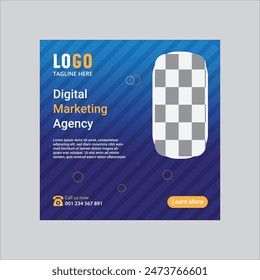 Business social media post square flyer Digital marketing banner template