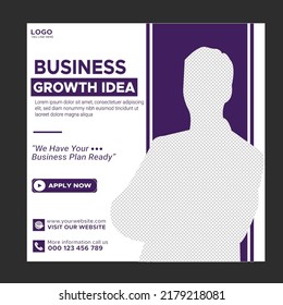 Business Social Media Post Template, Full Editable, In vector EPS format