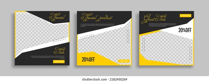 Business social media post template design vector