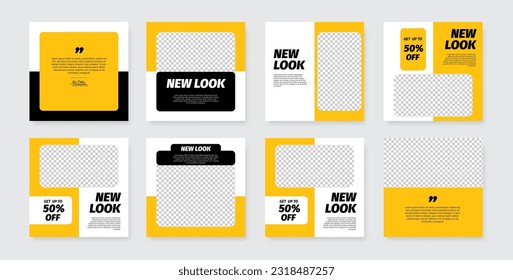 Business Social media post template, professional corporate Square banner premium vector