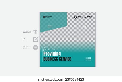 Business social media post template banner design 