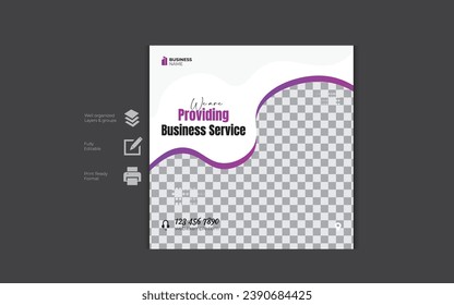  Business social media post template banner design 