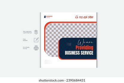  Business social media post template banner design 
